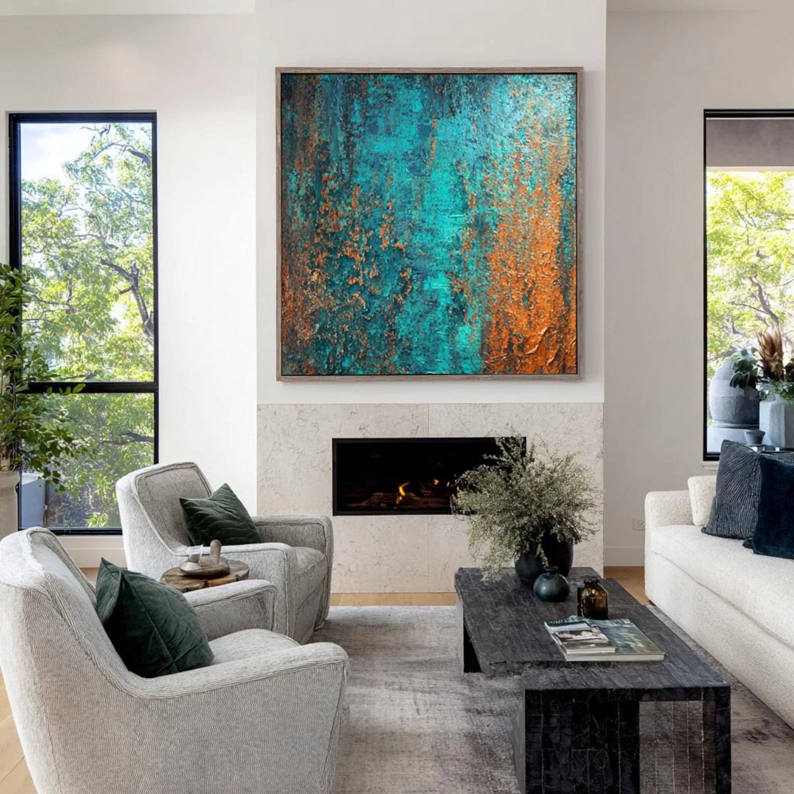 Contemporary Minimalist Art - Copper Patina