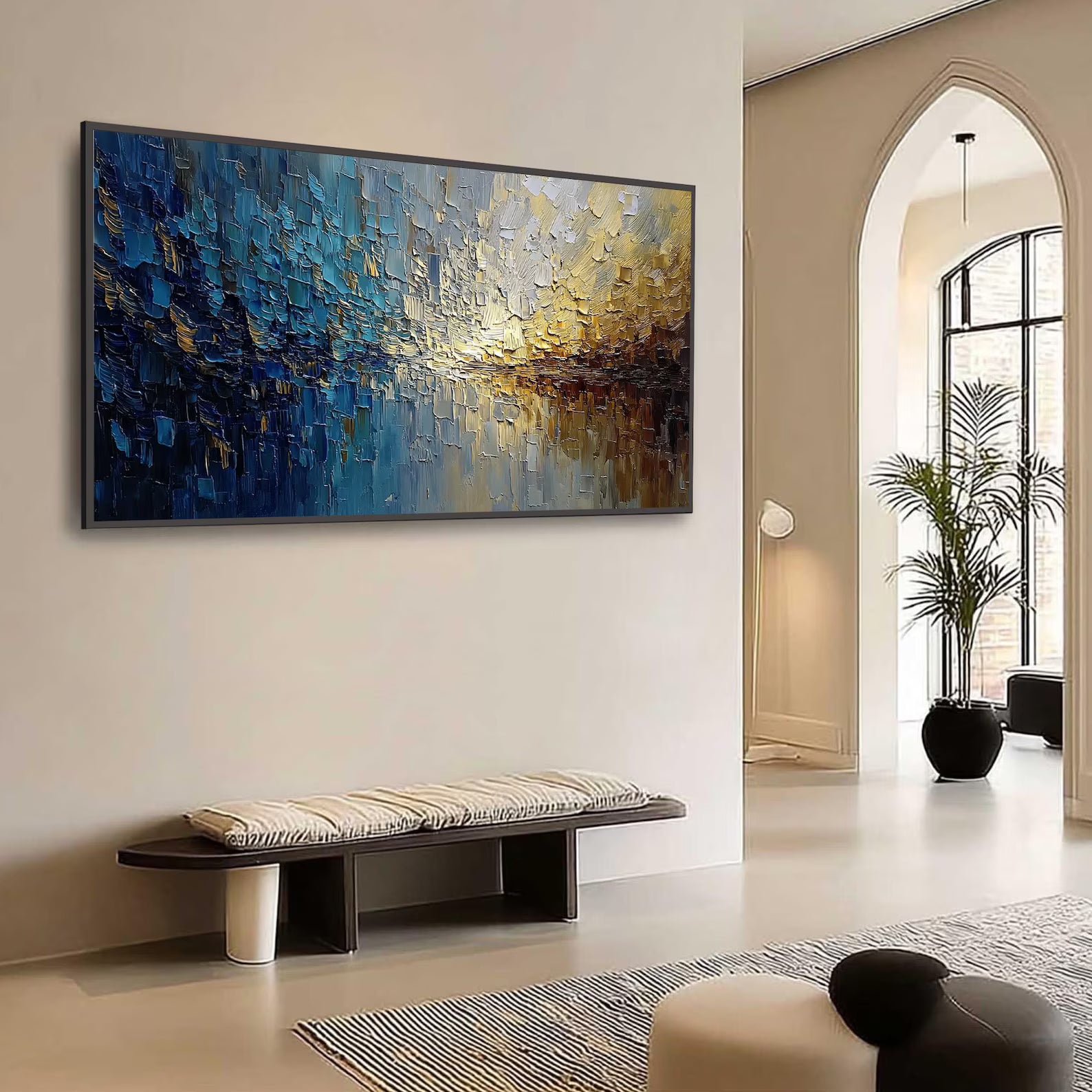 Plaster & Texture Art  - Ocean of Gold