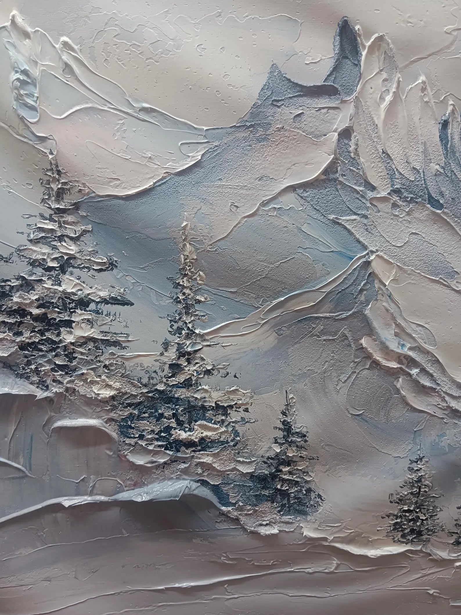Plaster & Texture Art  - Snowbound Peaks
