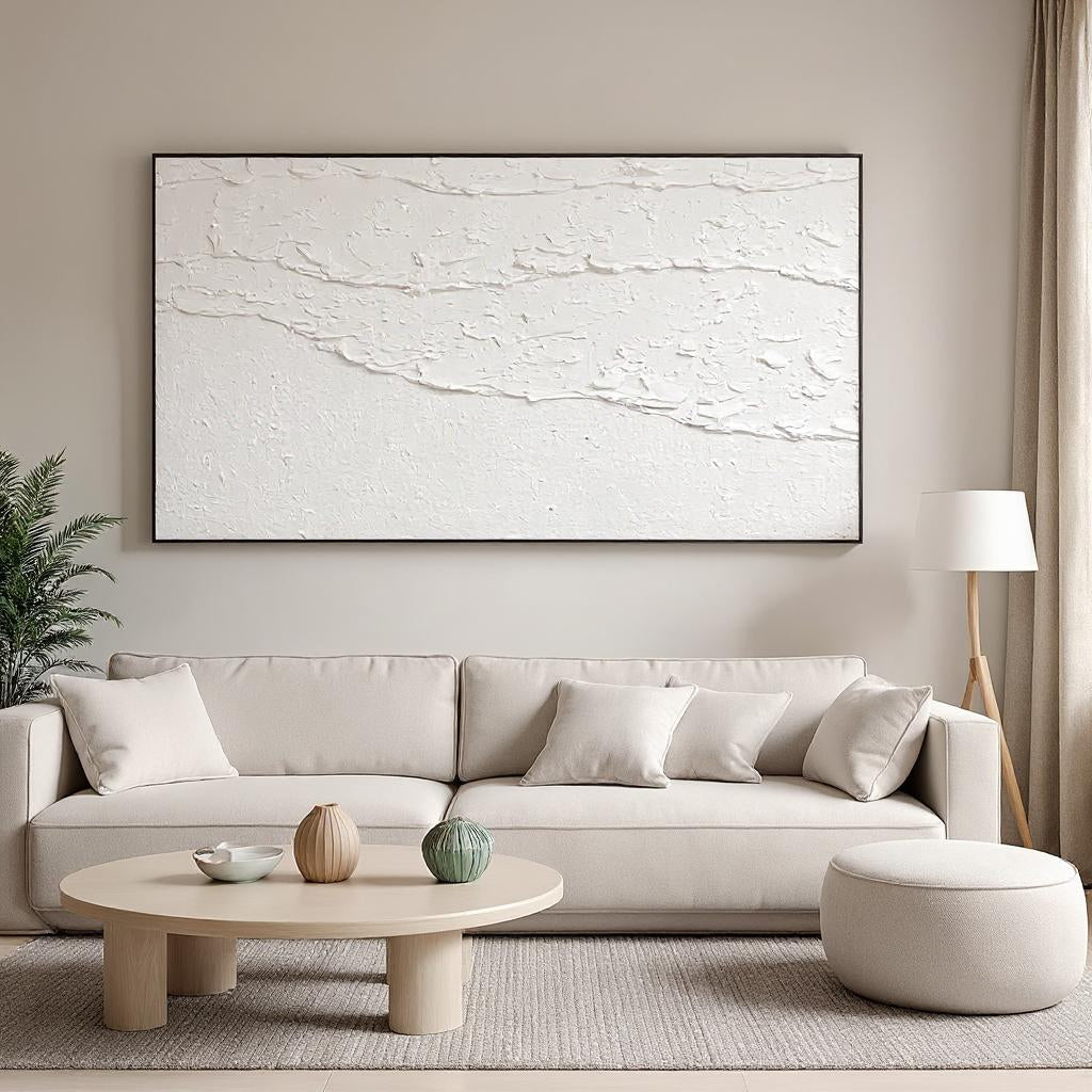 Plaster & Texture Art - The White Waves